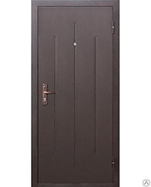 Дверь метал. Прораб-1, 4,5см метал/метал 860 L антик медь,нар.откр. (пенополистирол)