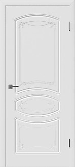 Дверь Стиль-1 800 белый  эмаль (вырез под магнит. защелку)