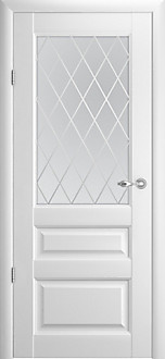 Полотно Vinyl Эрмитаж-2 белый, стекло мателюкс с алмазной гравировкой "Ромб", 600 