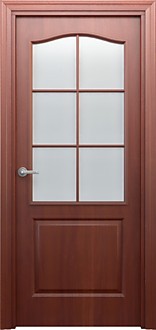 Дверь ЛПО Палитра итальянский орех 70 (остекленная)