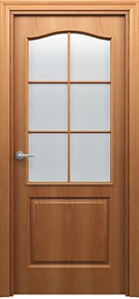 Дверь ЛПО Палитра миланский орех 80 (остекленная)