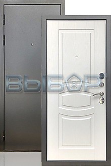 Дверь метал. "Монако 3К" серебро, белое дерево 960 R снято с производства