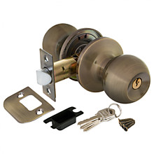 Ручка защелка (шар) бронза 6082 AB-Е (кл./фик.)