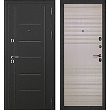 Дверь метал. 10 см (1) графит серый/ белый 860*2060 R