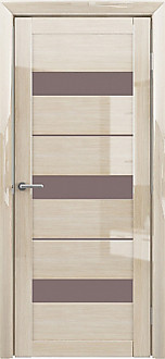 Полотно остекленное Глянец мокко Прага GL 800 стекло бронза