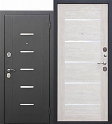 Дверь метал. 7,5 Гарда муар Лиственница беж. Царга 860 L