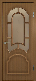 Дверь 3ДР3 Кристалл Орех 90 стекло бронза худ.