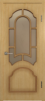 Дверь 3ДР1 Кристалл Дуб 80 остекленая 