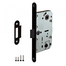 Защелка врезная (сантехническая) PLASTIC PL96 WC-50 BL (черный)