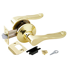 Ручка защелка (рычаг) золото 6030 РВ-Р (без фик.)